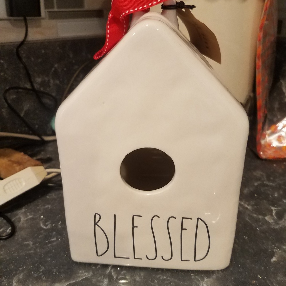 Rae Dunn Blessed birdhouse